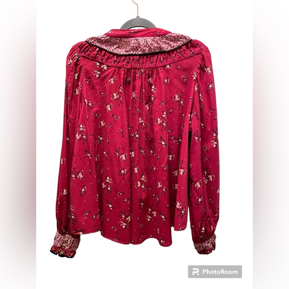 Free People Paloma Floral Poet Top Women’s size Medium Worn once New Condition - Picture 8 of 8